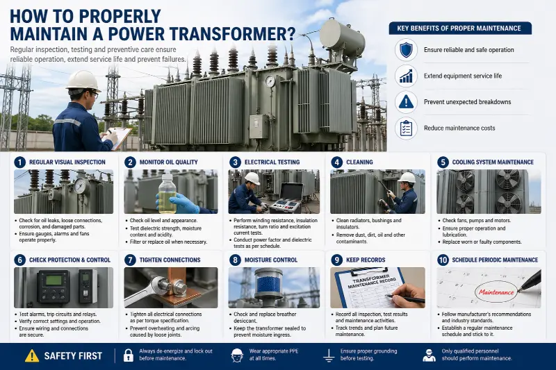 Hogyan kell megfelelően karbantartani a transzformátort?